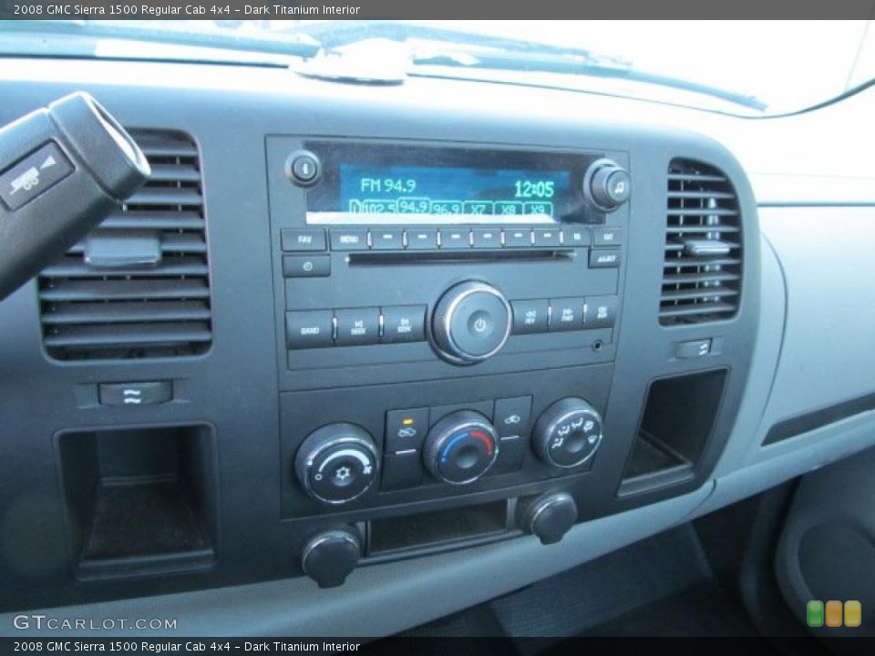 Dark Titanium Interior Controls for the 2008 GMC Sierra 1500 Regular Cab 4x4 #45219897