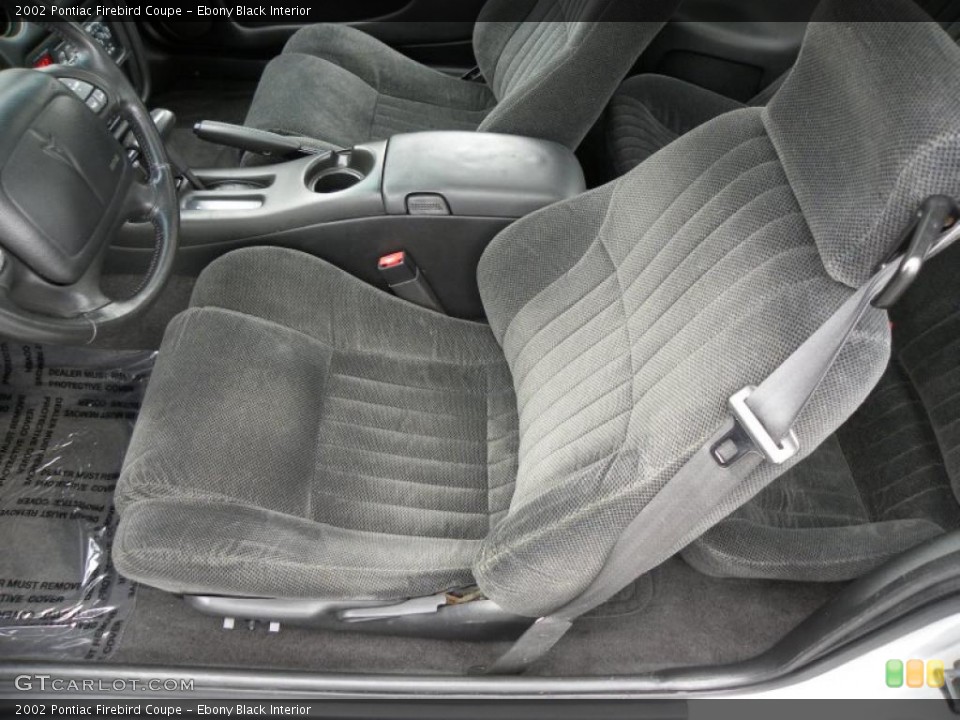 Ebony Black Interior Photo for the 2002 Pontiac Firebird Coupe #45221765