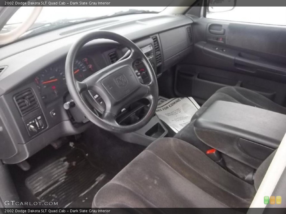 Dark Slate Gray Interior Prime Interior for the 2002 Dodge Dakota SLT Quad Cab #45223143