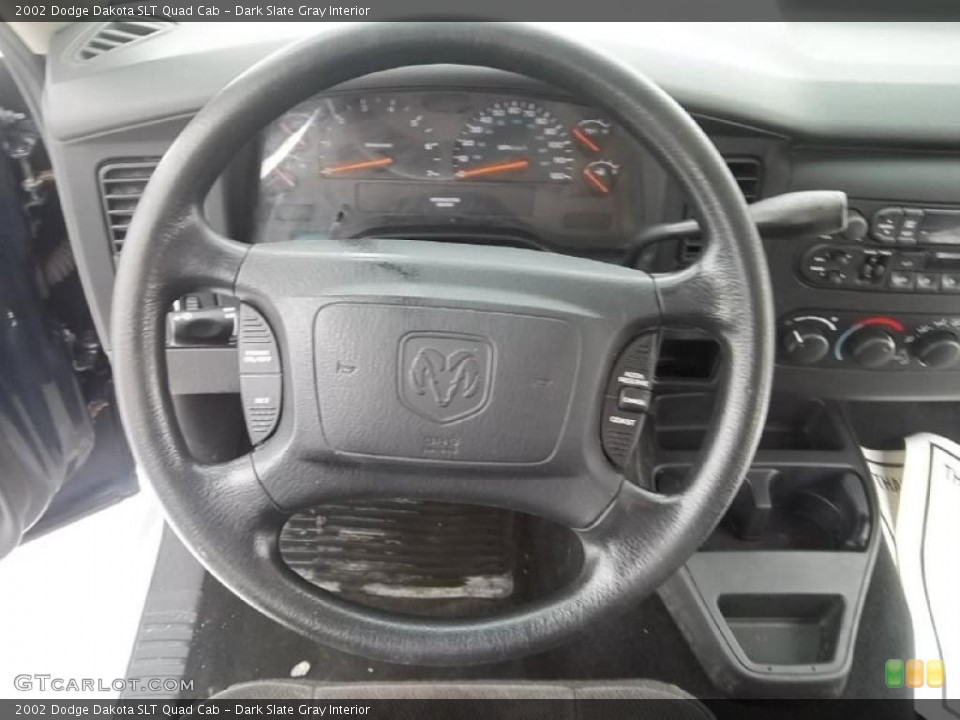 Dark Slate Gray Interior Steering Wheel for the 2002 Dodge Dakota SLT Quad Cab #45223321