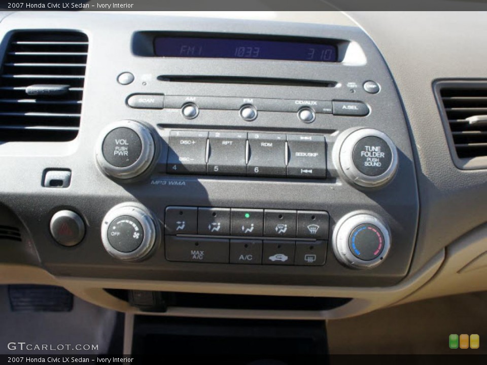 Ivory Interior Controls for the 2007 Honda Civic LX Sedan #45231805