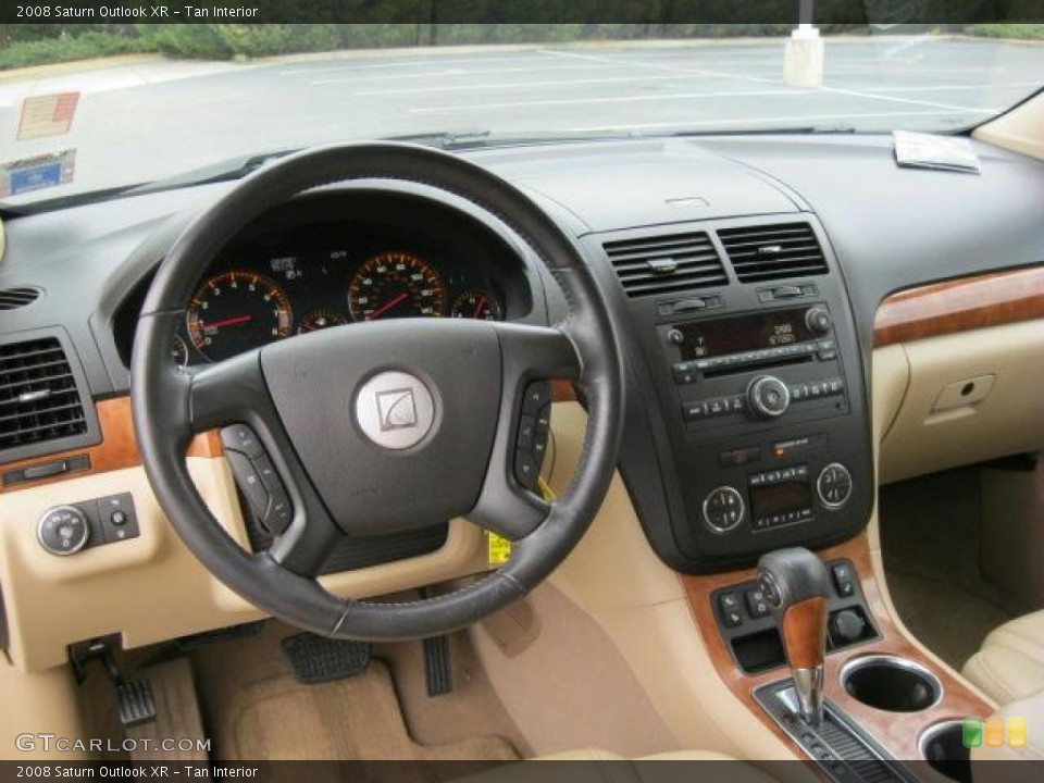 Tan Interior Dashboard for the 2008 Saturn Outlook XR #45232701