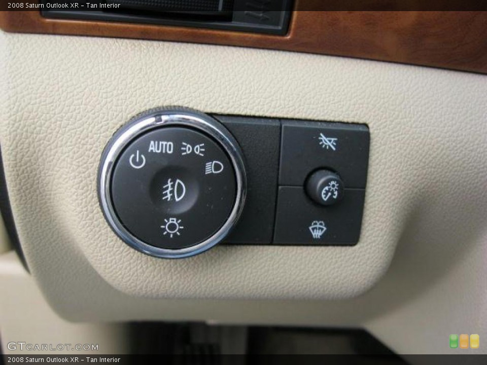 Tan Interior Controls for the 2008 Saturn Outlook XR #45232801