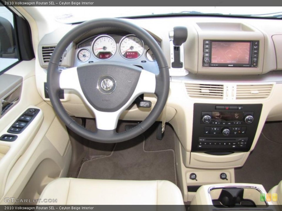 Ceylon Beige Interior Dashboard for the 2010 Volkswagen Routan SEL #45235129