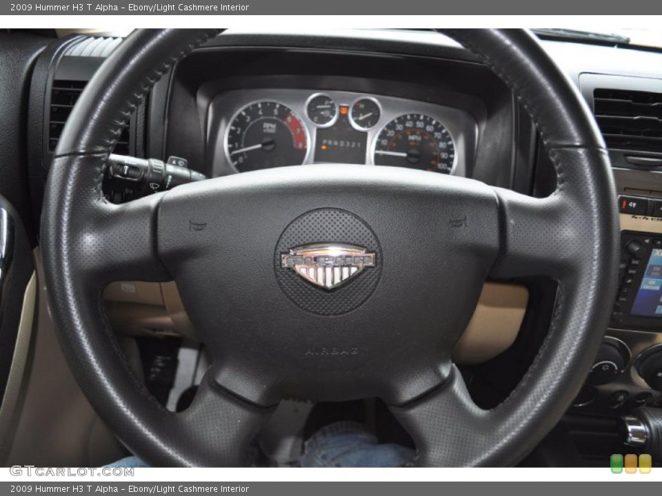 Ebony/Light Cashmere Interior Steering Wheel for the 2009 Hummer H3 T Alpha #45235385