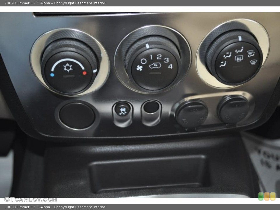 Ebony/Light Cashmere Interior Controls for the 2009 Hummer H3 T Alpha #45235461