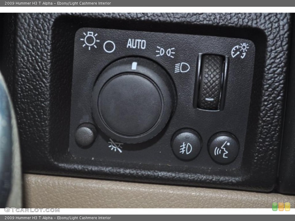 Ebony/Light Cashmere Interior Controls for the 2009 Hummer H3 T Alpha #45235701
