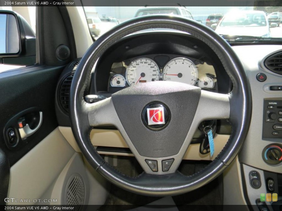 Gray Interior Steering Wheel for the 2004 Saturn VUE V6 AWD #45235973