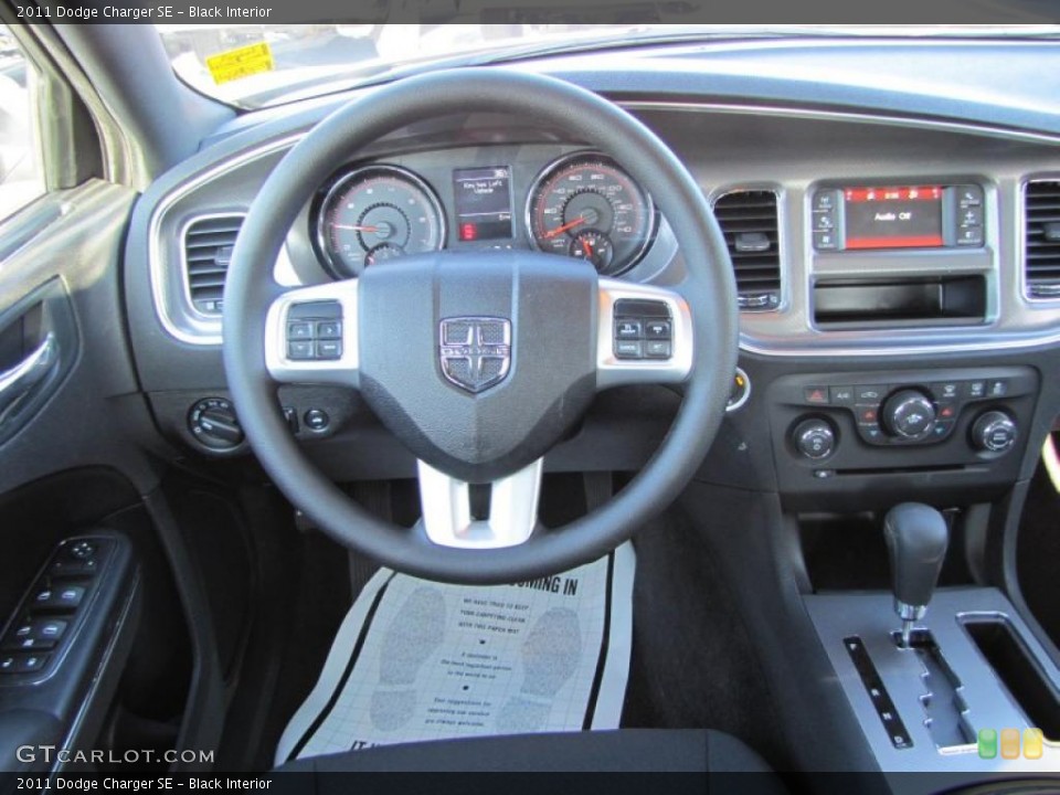 Black Interior Steering Wheel for the 2011 Dodge Charger SE #45237425