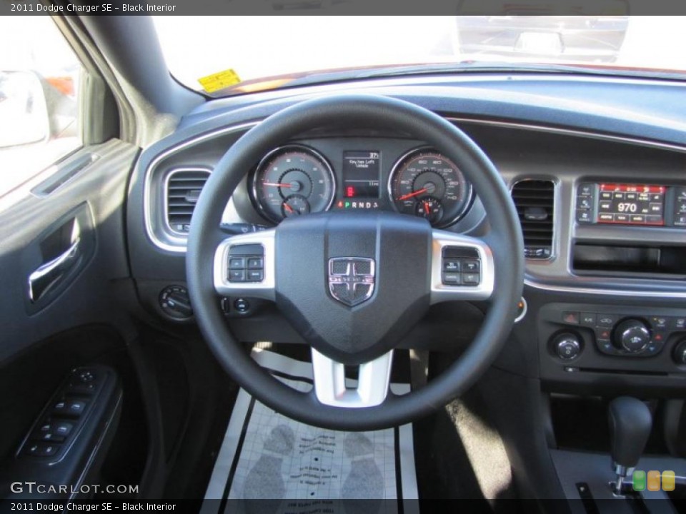 Black Interior Steering Wheel for the 2011 Dodge Charger SE #45237573