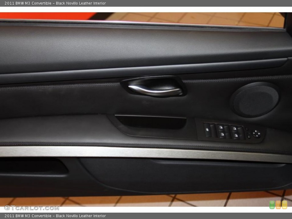 Black Novillo Leather Interior Door Panel for the 2011 BMW M3 Convertible #45239281
