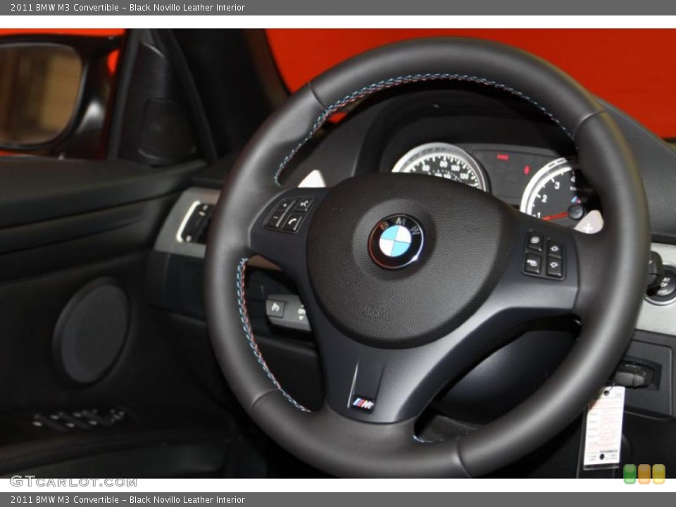 Black Novillo Leather Interior Steering Wheel for the 2011 BMW M3 Convertible #45239289