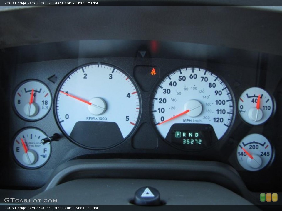 Khaki Interior Gauges for the 2008 Dodge Ram 2500 SXT Mega Cab #45239401