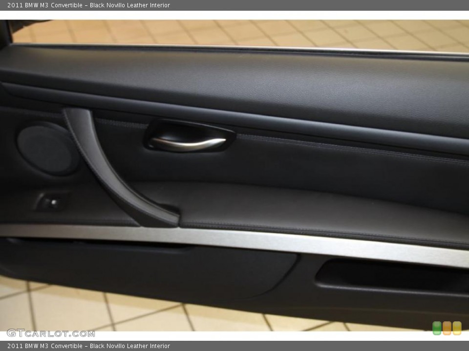 Black Novillo Leather Interior Door Panel for the 2011 BMW M3 Convertible #45239528
