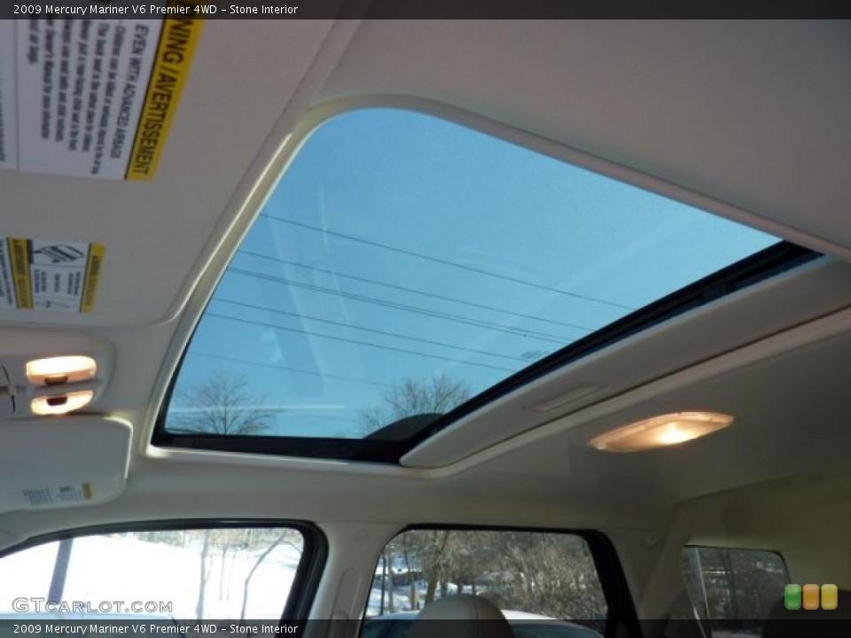 Stone Interior Sunroof for the 2009 Mercury Mariner V6 Premier 4WD #45242454