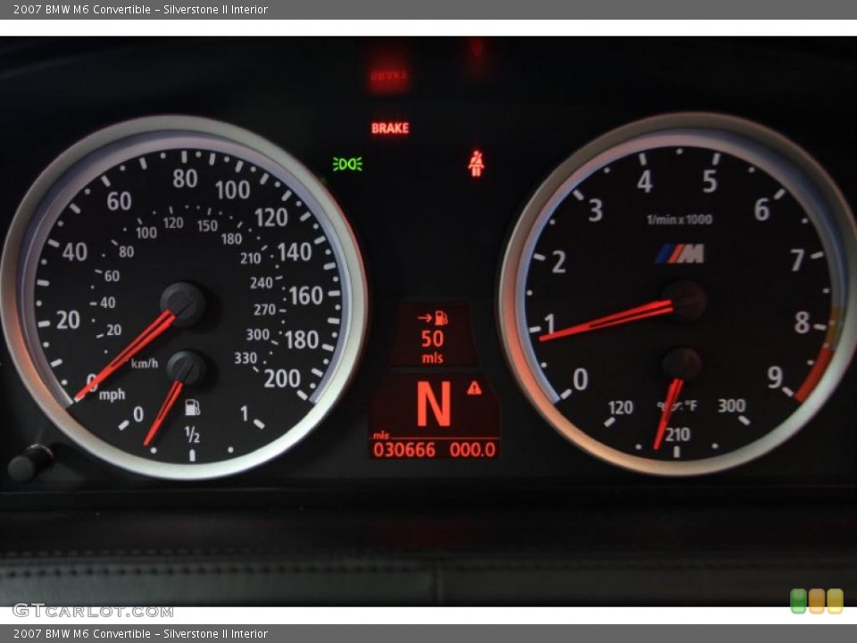 Silverstone II Interior Gauges for the 2007 BMW M6 Convertible #45246792