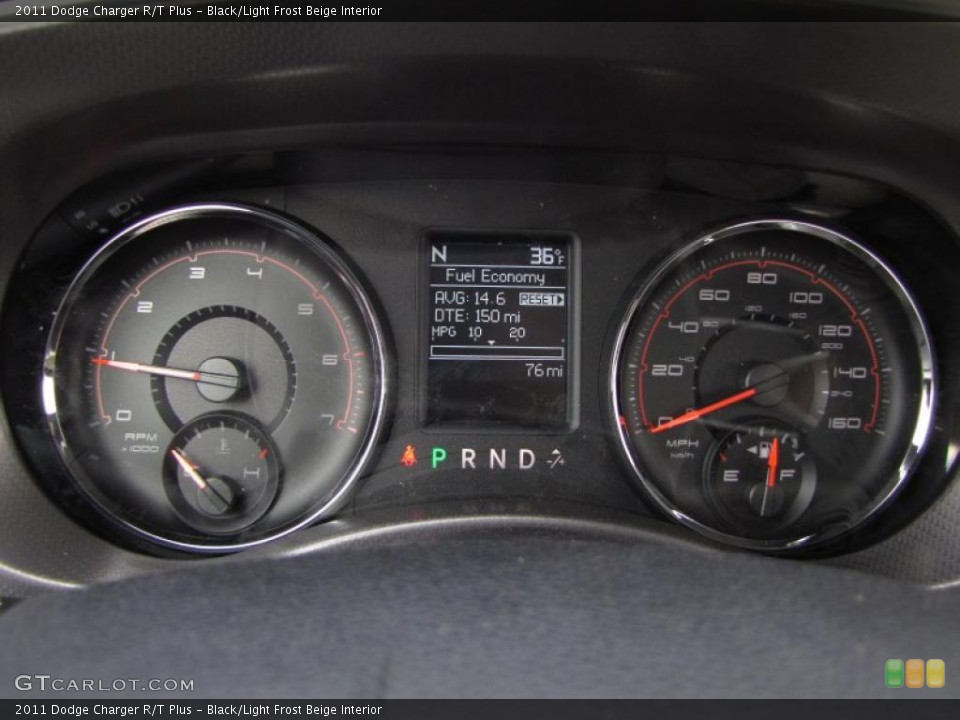 Black/Light Frost Beige Interior Gauges for the 2011 Dodge Charger R/T Plus #45250332