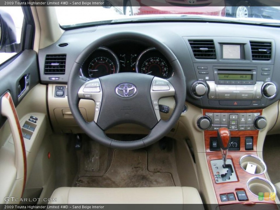 Sand Beige Interior Dashboard for the 2009 Toyota Highlander Limited 4WD #45251412