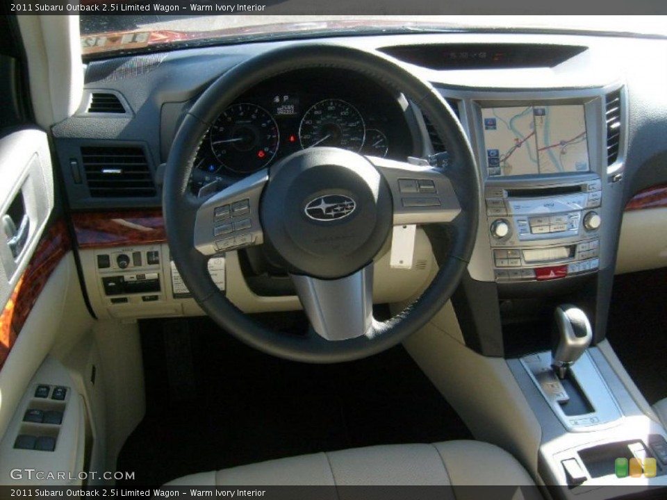 Warm Ivory Interior Dashboard for the 2011 Subaru Outback 2.5i Limited Wagon #45252125