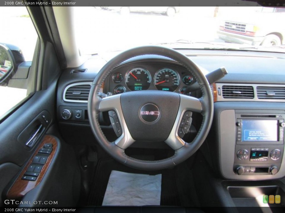 Ebony Interior Steering Wheel for the 2008 GMC Yukon Hybrid #45252964