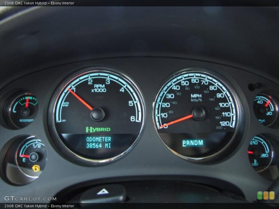 Ebony Interior Gauges for the 2008 GMC Yukon Hybrid #45252976
