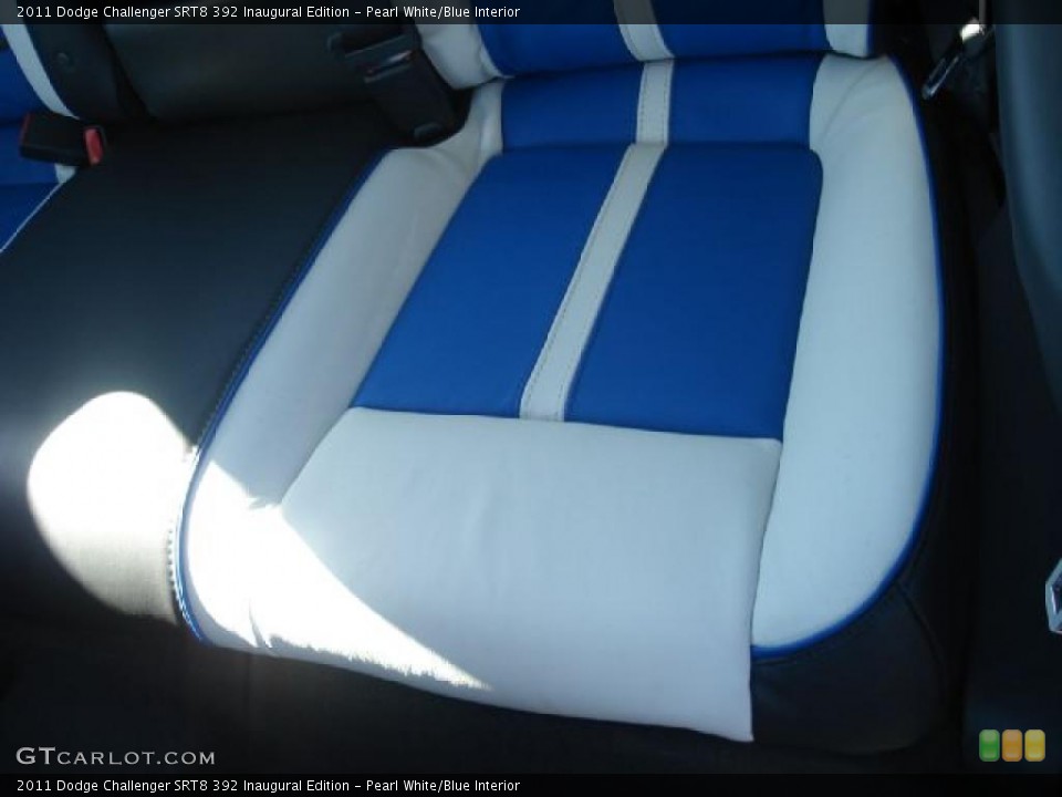 Pearl White/Blue Interior Photo for the 2011 Dodge Challenger SRT8 392 Inaugural Edition #45253704