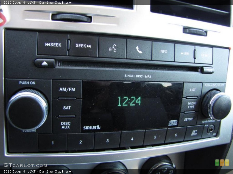 Dark Slate Gray Interior Controls for the 2010 Dodge Nitro SXT #45254052