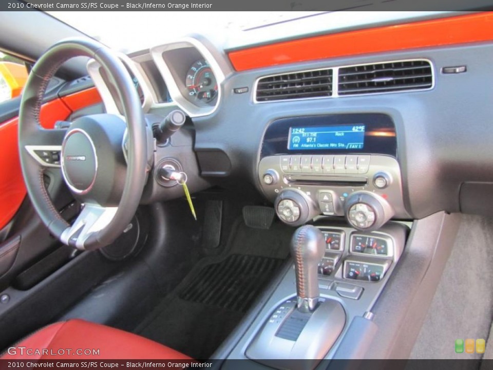 Black/Inferno Orange Interior Dashboard for the 2010 Chevrolet Camaro SS/RS Coupe #45254263