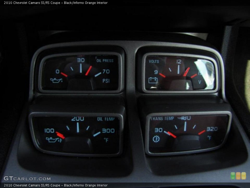 Black/Inferno Orange Interior Gauges for the 2010 Chevrolet Camaro SS/RS Coupe #45254312