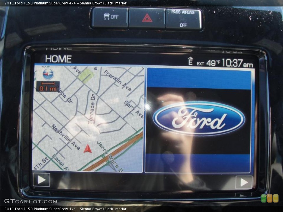 Sienna Brown/Black Interior Navigation for the 2011 Ford F150 Platinum SuperCrew 4x4 #45257244