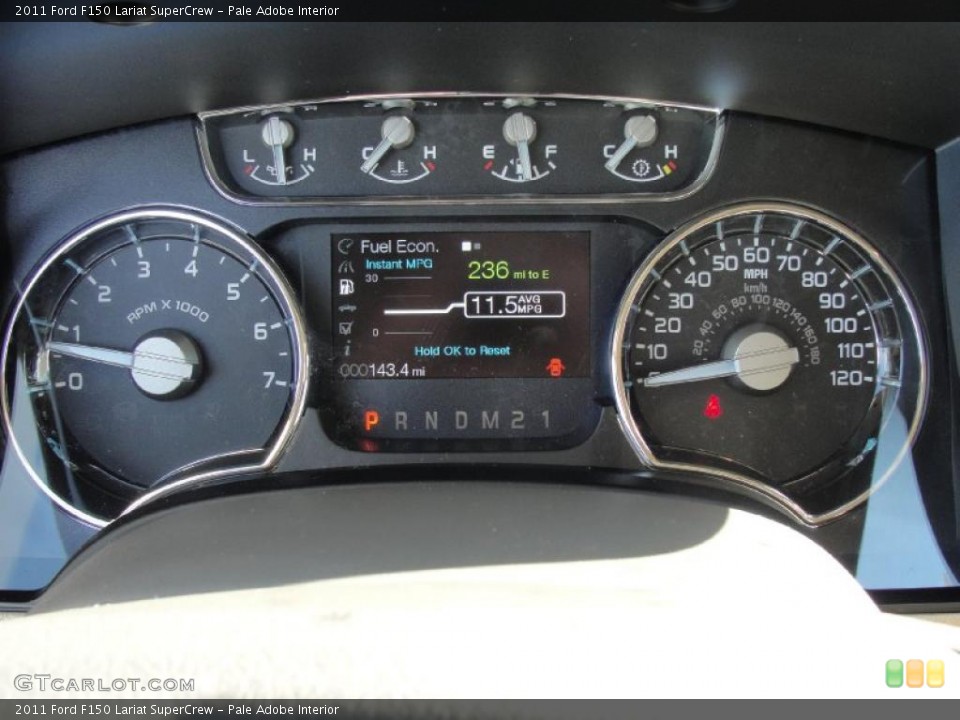 Pale Adobe Interior Gauges for the 2011 Ford F150 Lariat SuperCrew #45257508