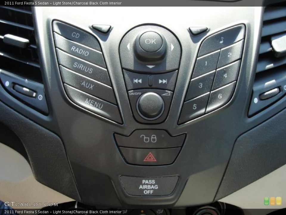 Light Stone/Charcoal Black Cloth Interior Controls for the 2011 Ford Fiesta S Sedan #45258195