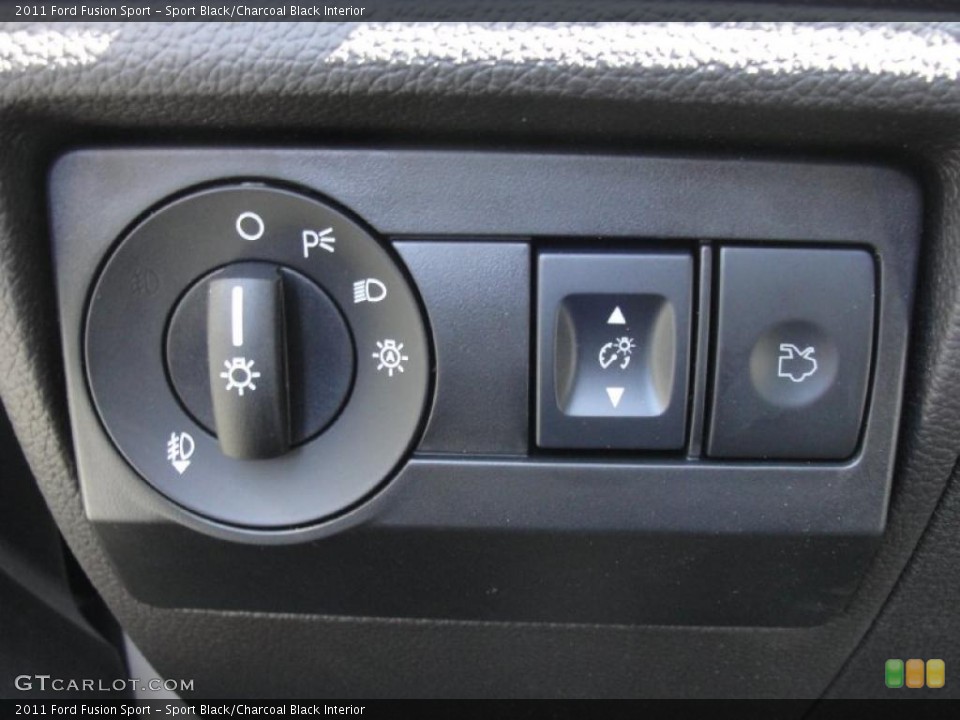 Sport Black/Charcoal Black Interior Controls for the 2011 Ford Fusion Sport #45259031