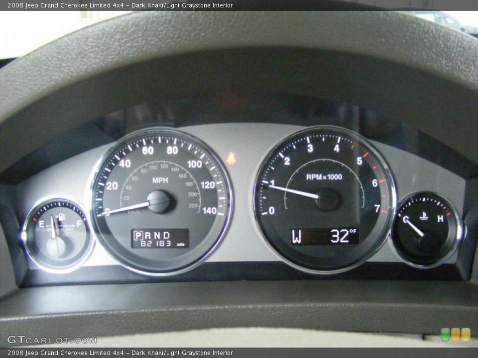 Dark Khaki/Light Graystone Interior Gauges for the 2008 Jeep Grand Cherokee Limited 4x4 #45259211