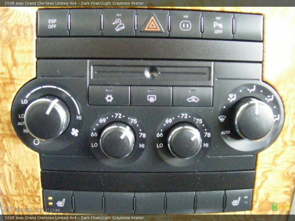 Dark Khaki/Light Graystone Interior Controls for the 2008 Jeep Grand Cherokee Limited 4x4 #45259235