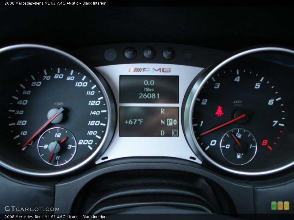 Black Interior Gauges for the 2008 Mercedes-Benz ML 63 AMG 4Matic #45260108