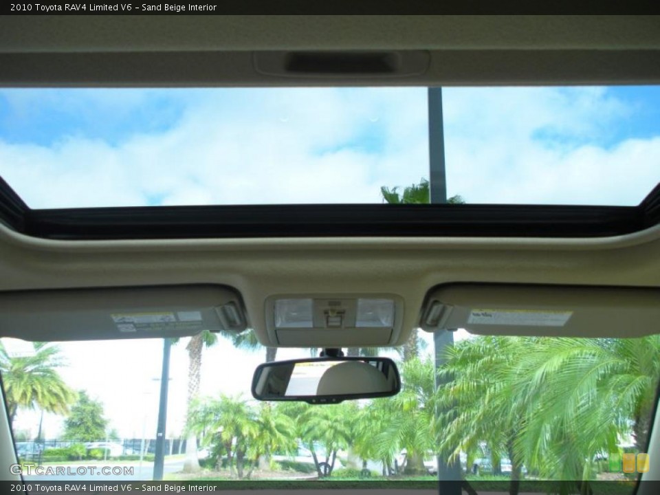 Sand Beige Interior Sunroof for the 2010 Toyota RAV4 Limited V6 #45261204