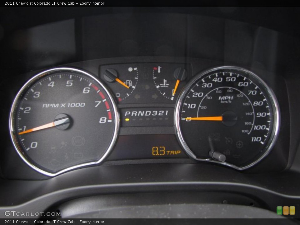 Ebony Interior Gauges for the 2011 Chevrolet Colorado LT Crew Cab #45261464