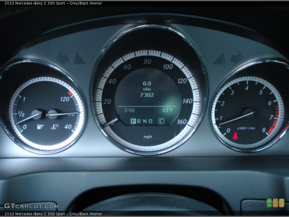 Grey/Black Interior Gauges for the 2010 Mercedes-Benz C 300 Sport #45261632