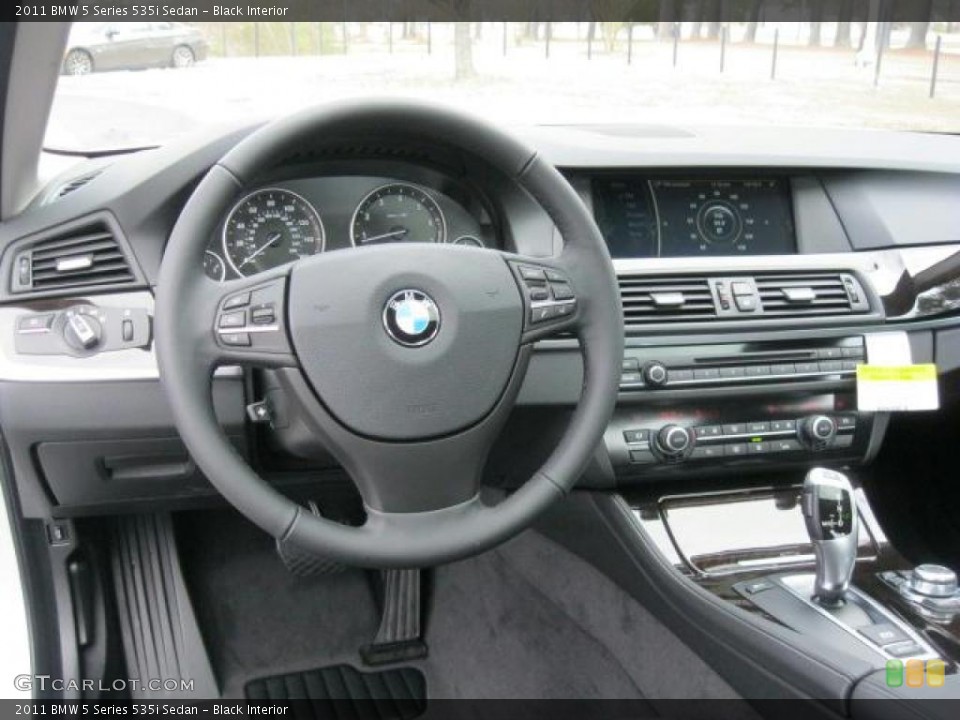 Black Interior Dashboard for the 2011 BMW 5 Series 535i Sedan #45264411