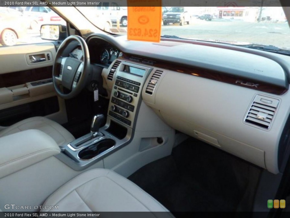 Medium Light Stone Interior Dashboard for the 2010 Ford Flex SEL AWD #45264900