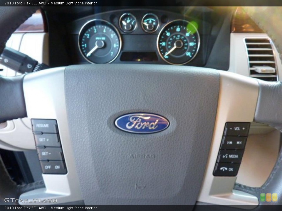 Medium Light Stone Interior Controls for the 2010 Ford Flex SEL AWD #45264912
