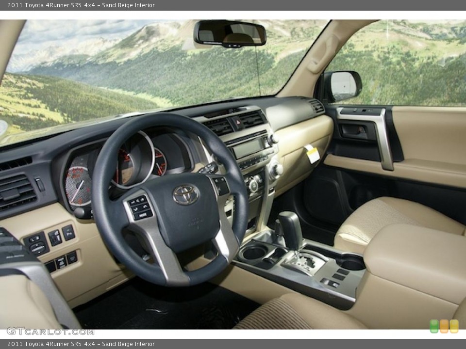 Sand Beige Interior Prime Interior for the 2011 Toyota 4Runner SR5 4x4 #45268536