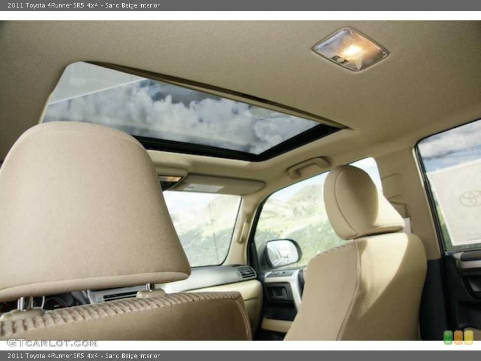 Sand Beige Interior Sunroof for the 2011 Toyota 4Runner SR5 4x4 #45268580