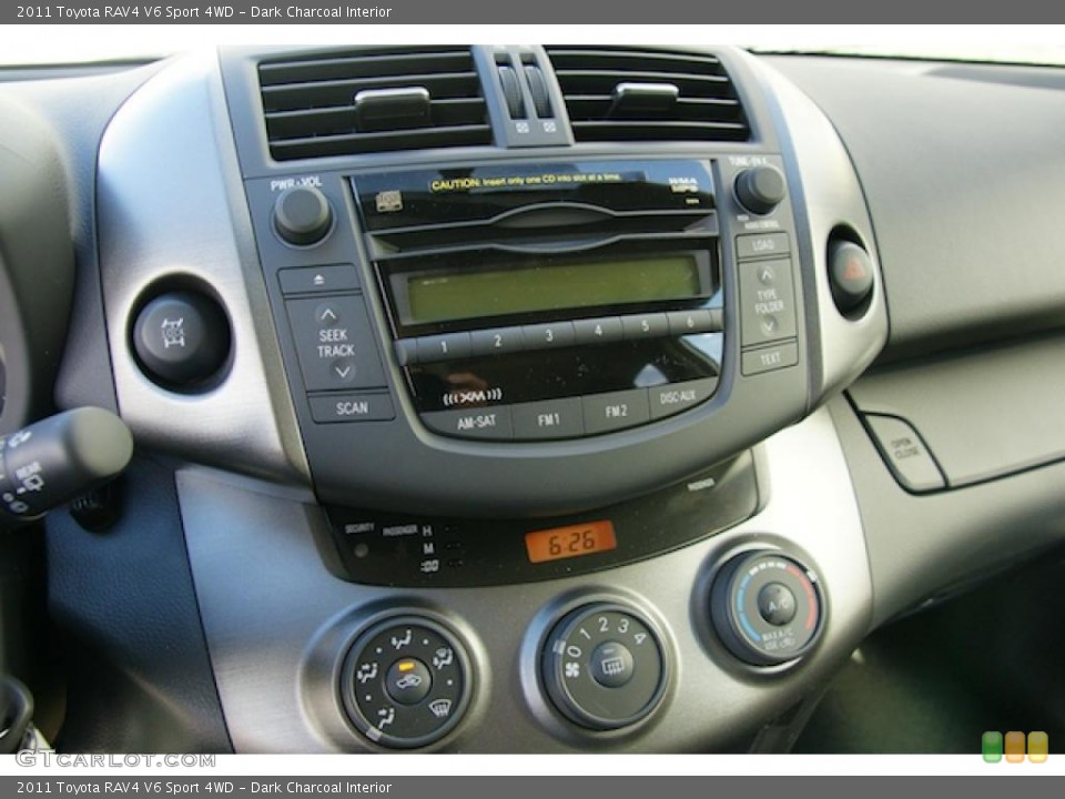 Dark Charcoal Interior Controls for the 2011 Toyota RAV4 V6 Sport 4WD #45269268