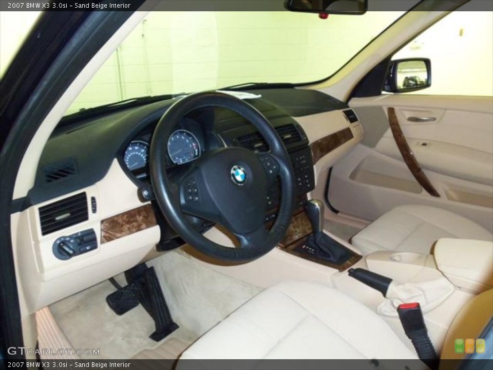 Sand Beige Interior Prime Interior for the 2007 BMW X3 3.0si #45269676