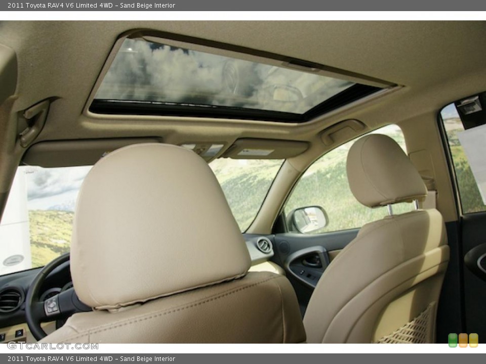 Sand Beige Interior Sunroof for the 2011 Toyota RAV4 V6 Limited 4WD #45270500