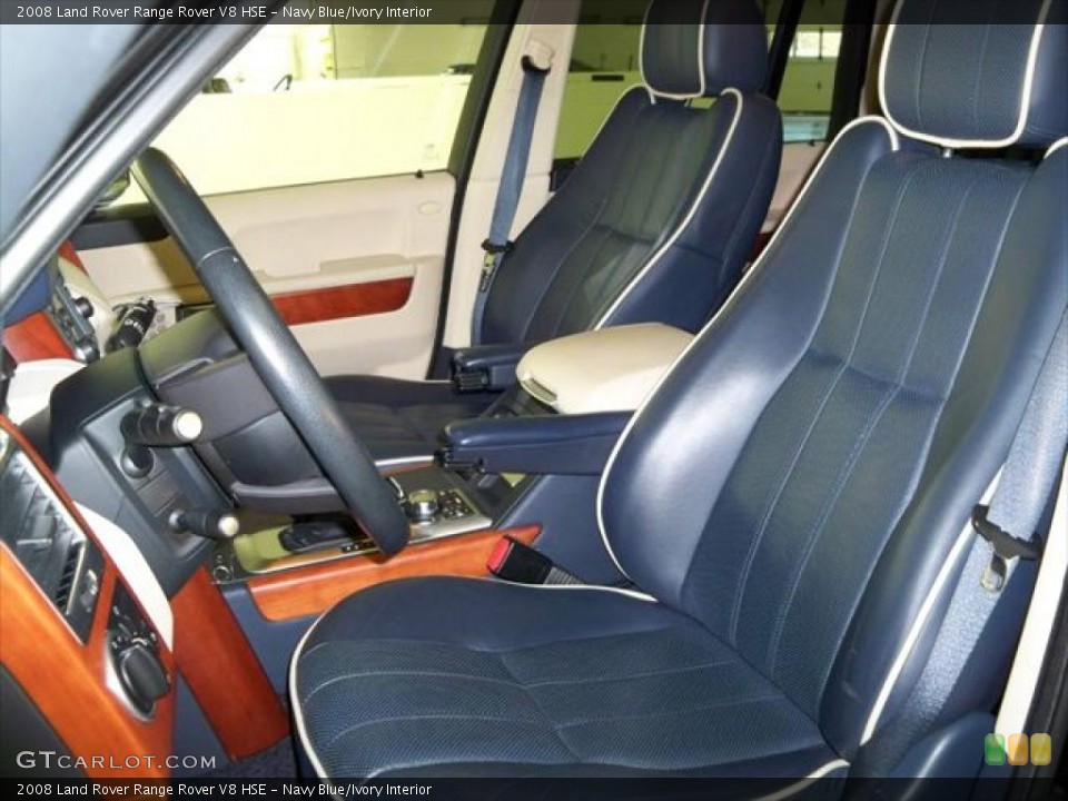 Navy Blue/Ivory Interior Photo for the 2008 Land Rover Range Rover V8 HSE #45271108