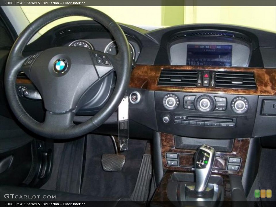 Black Interior Dashboard for the 2008 BMW 5 Series 528xi Sedan #45271256