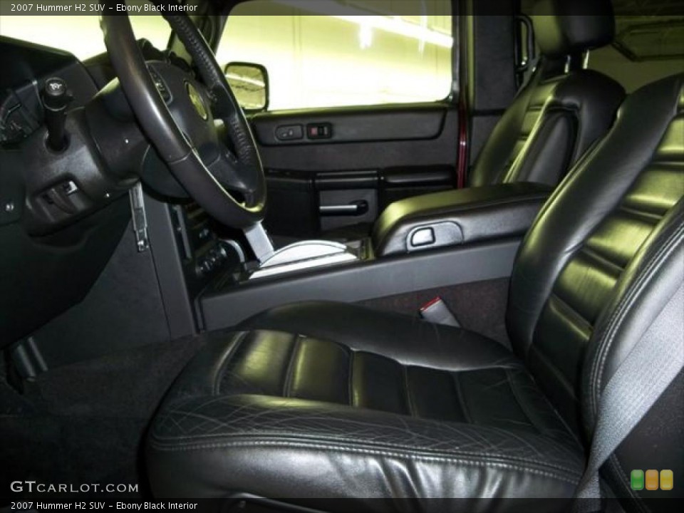 Ebony Black Interior Photo for the 2007 Hummer H2 SUV #45271528
